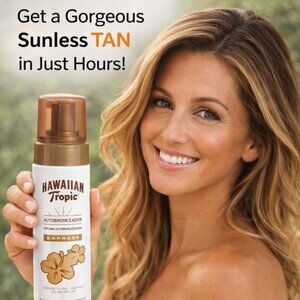 3 Hawaiian Tropic Sunless Self-Tanning Foam EXPRESS Tan ...SPANISH LABEL ...